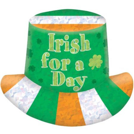 Beistle Company, INC. HOLIDAY: ST. PAT&#39;S Hat Prismatic Irish Flag