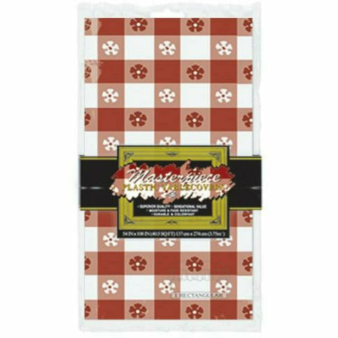 Beistle Company, INC. LUAU Masterpiece Plastic Gingham Rectangular Tablecover