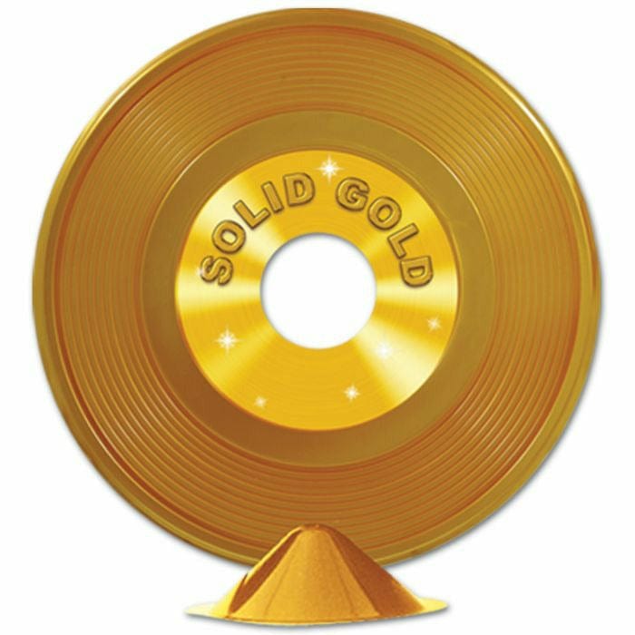 Beistle Company, INC. THEME Gold Plastic Record Centerpiece