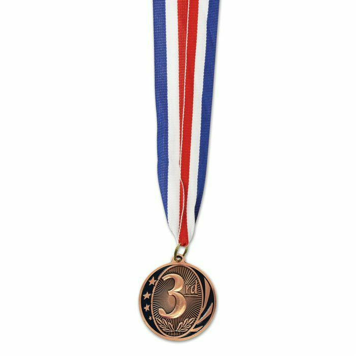 Beistle Company, INC. THEME: SPORTS 3rd Place Medal w/Ribbon