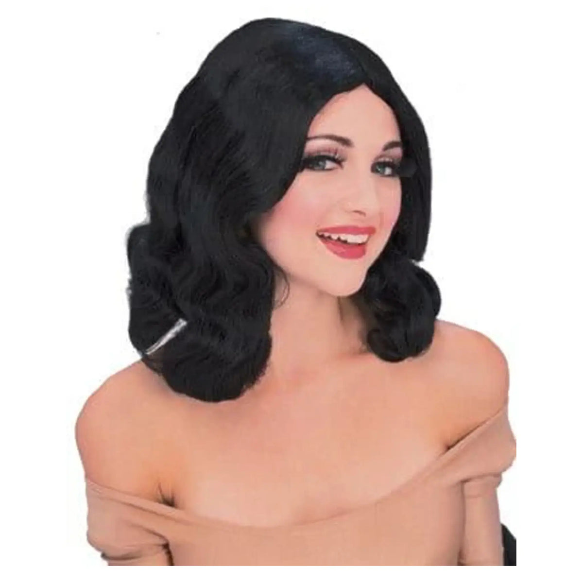 Black Flowing Wig