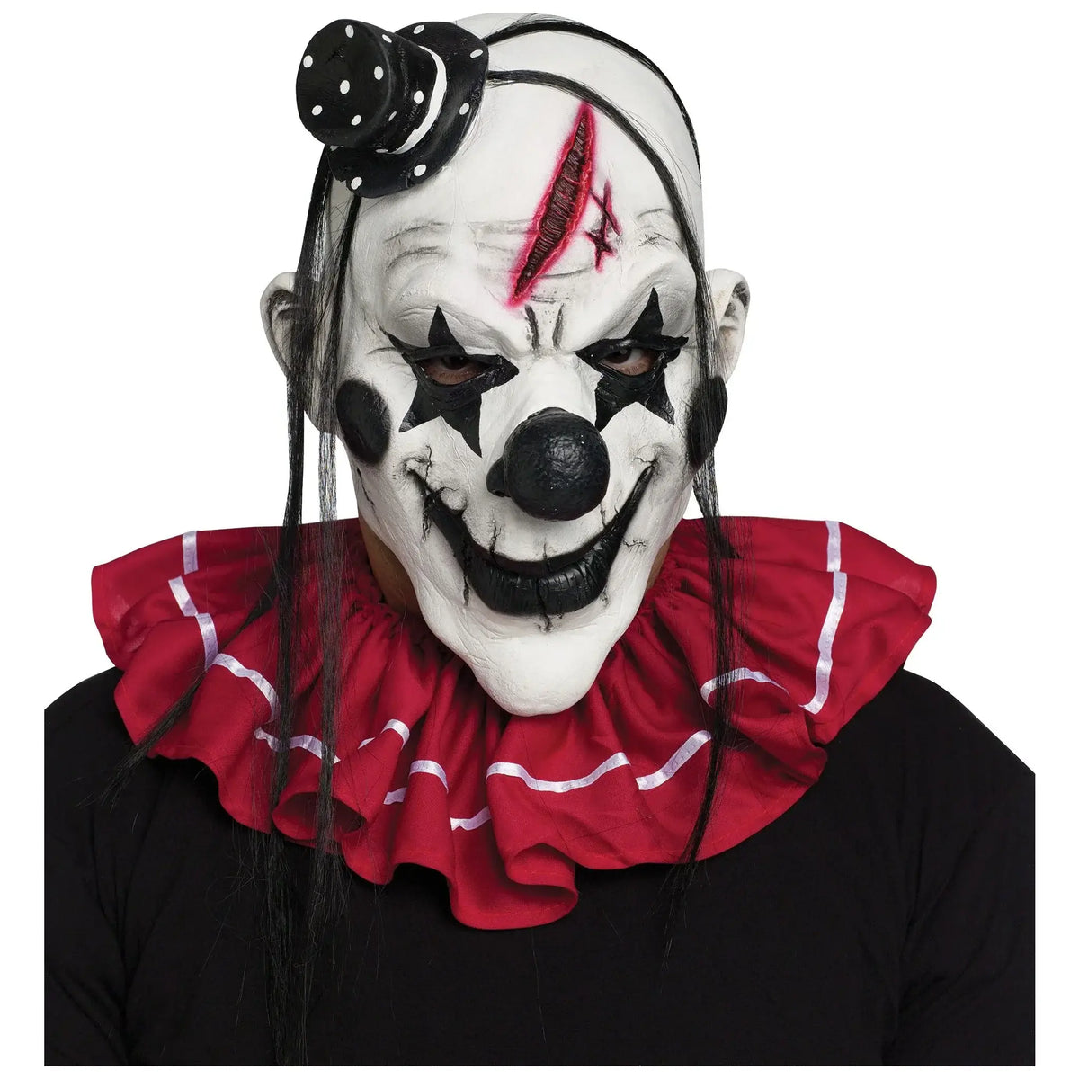 Black/White Horror Clown Mask