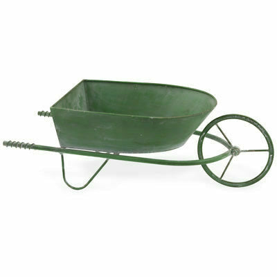Boston International, Inc. BOUTIQUE Green Metal Wheelbarrow