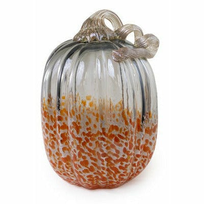 Boston International, Inc. HOLIDAY: FALL Tall Grey and Orange Glass Pumpkin