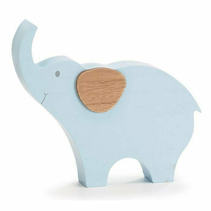 Burton and Burton BABY SHOWER BLUE WOODEN ELEPHANT PHOTO/NOTE HOLDER