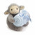 Burton and Burton BABY SHOWER Plush Gray Lamb With Blue Blanket
