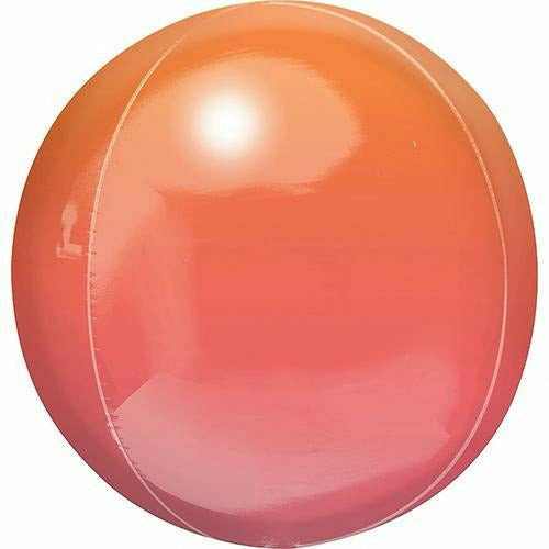 Burton and Burton BALLOONS 077 16" Red & Orange Ombre Orbz