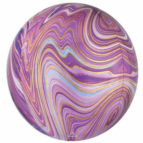 Burton and Burton BALLOONS 096 16" Purple Marblez Orbz