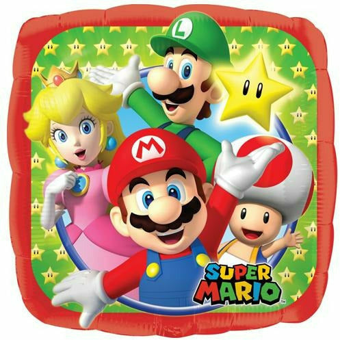 Burton and Burton BALLOONS 102 17&quot; Super Mario Bros Foil