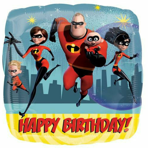 Burton and Burton BALLOONS 103 17" Incredibles 2 Happy Birthday Foil