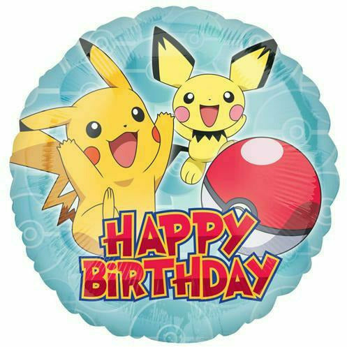 Burton and Burton BALLOONS 131 17" Pokemon Happy Birthday Foil