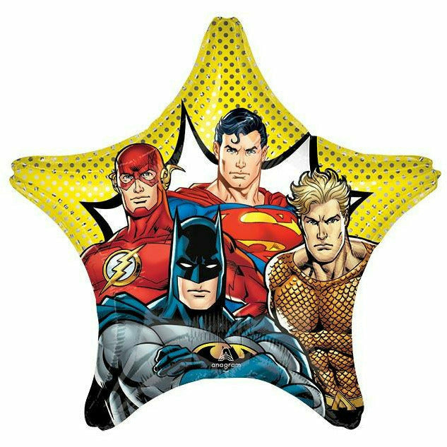 Burton and Burton BALLOONS 157 28" Justice League Star Foil