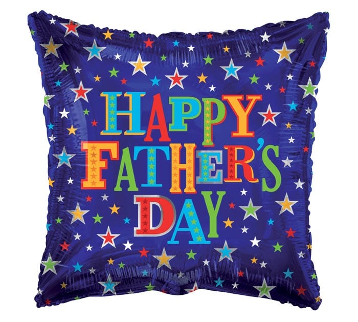 Burton and Burton BALLOONS 17" HAPPY FATHER'S DAY STARS ON BLUE