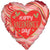 Burton and Burton BALLOONS 17" Happy Valentines Day Twisty Marble Heart Shaped Foil Balloon