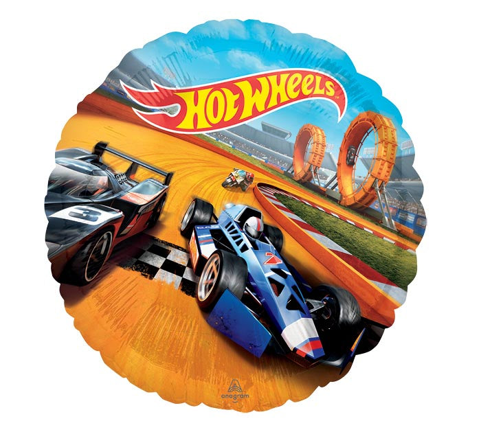 Burton and Burton BALLOONS 17&quot; Hot Wheels Racing Cars Foil Balloon