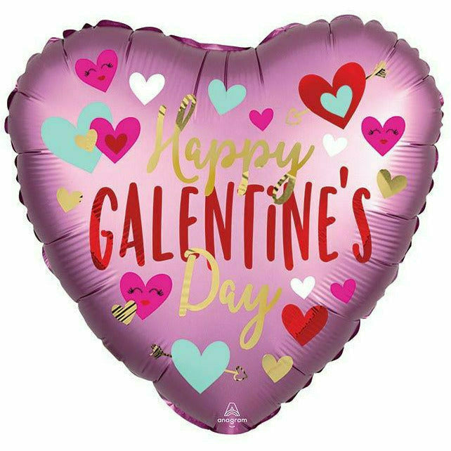 Burton and Burton BALLOONS 18&quot; GALENTINE&#39;S DAY SATIN HEART BALLOON