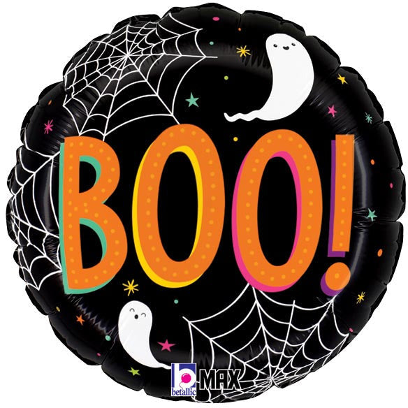 Burton and Burton BALLOONS 18" HALLOWEEN BOO EEK 2-SIDED DESIGN FOIL BALLOON