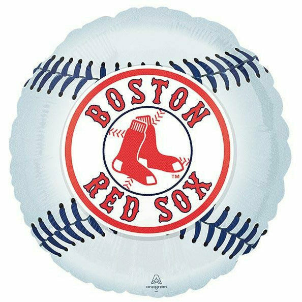 Burton and Burton BALLOONS 18" MLB BOSTON RED SOX BASEBALL SHAPE Mylar Balloon