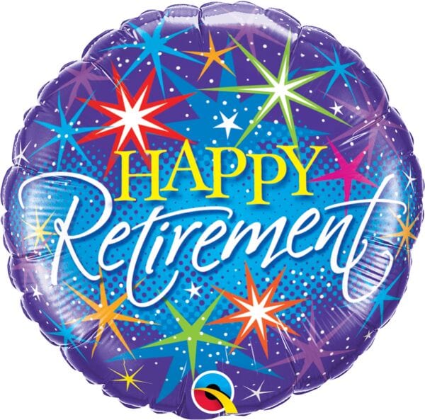 Burton and Burton BALLOONS 18&quot; Retirement Color Bursts Foil Balloon