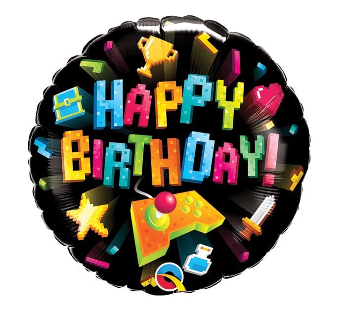 Burton and Burton BALLOONS 201 18" BIRTHDAY GAMING FOIL BALLOON