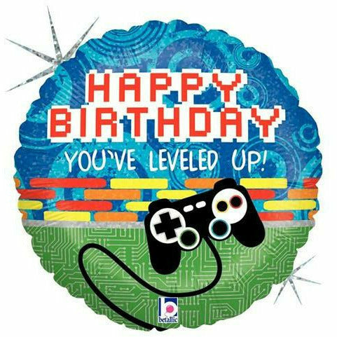 Burton and Burton BALLOONS 203 18" Game Controller Happy Birthday Foil