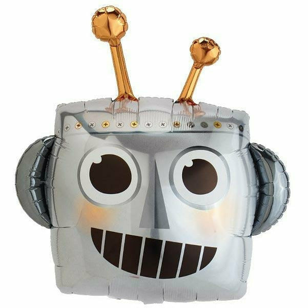 Burton and Burton BALLOONS 206 35&quot; Robot Head Shape Foil