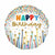 Burton and Burton BALLOONS 208A Birthday Star Candles Foil Balloon 18"