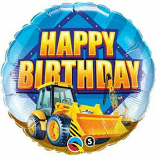 Burton and Burton BALLOONS 212A 18&quot; Construction Happy Birthday Foil