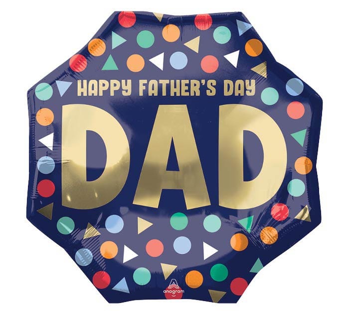 Burton and Burton BALLOONS 22" HAPPY FATHER'S DAY DAD FOIL BALLOON