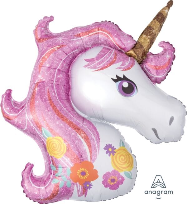 Burton and Burton BALLOONS 230A 33&quot; Magical Unicorn Foil Balloon