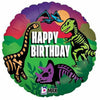 Burton and Burton BALLOONS 236A 18" Jurassic Dinosaur Happy Birthday Foil