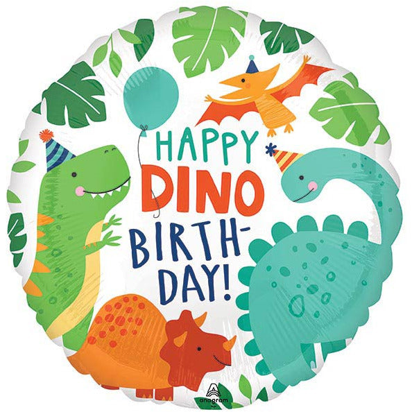 Burton and Burton BALLOONS 237 17&quot; PKG DINOMITE BIRTHDAY PARTY BALLOON