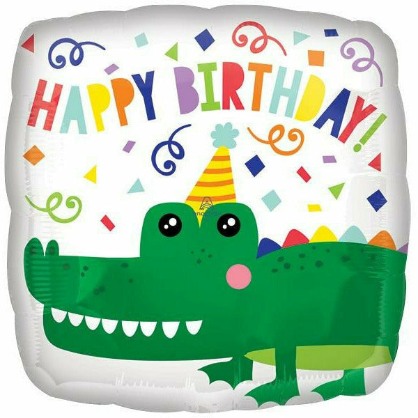 Burton and Burton BALLOONS 238 17&quot; Gator Birthday Foil