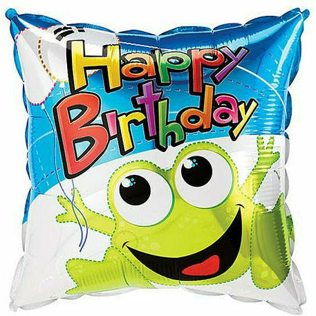 Burton and Burton BALLOONS 242A 18" Leaping Frog Happy Birthday Foil