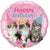 Burton and Burton BALLOONS 246A  18" Kitty Cats Happy Birthday Foil