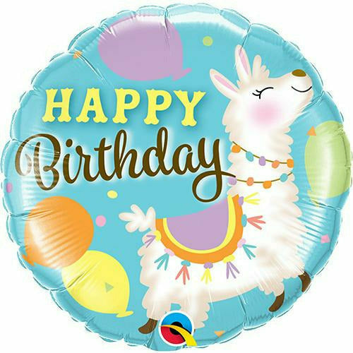 Burton and Burton BALLOONS 255 18&quot; Llama Happy Birthday Foil