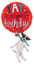 Burton and Burton BALLOONS 257 38" YAY Birthday Dog Foil Balloon