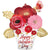 Burton and Burton BALLOONS 26" Happy Valentines Day Satin Painted Flowers Balloon
