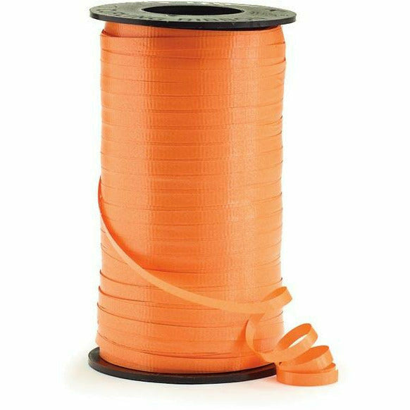 Burton and Burton BALLOONS 3/16" TROPICAL ORANGE CURLING RIBBON