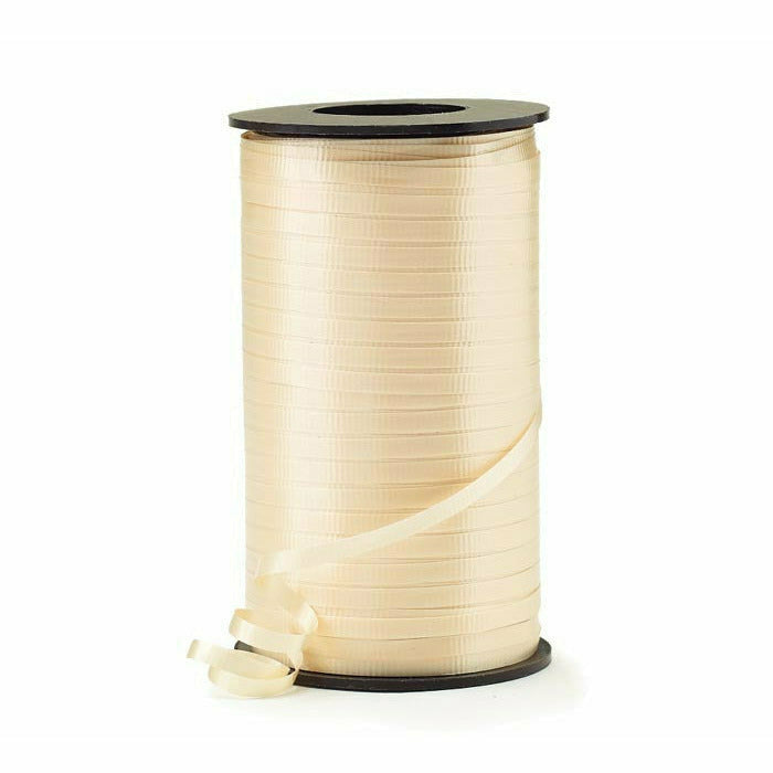 Burton and Burton BALLOONS 3/16&quot; VANILLA 550 YD Curling Ribbon