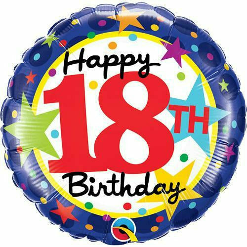 Burton and Burton BALLOONS 313A 18&quot; Happy 18th Birthday Foil