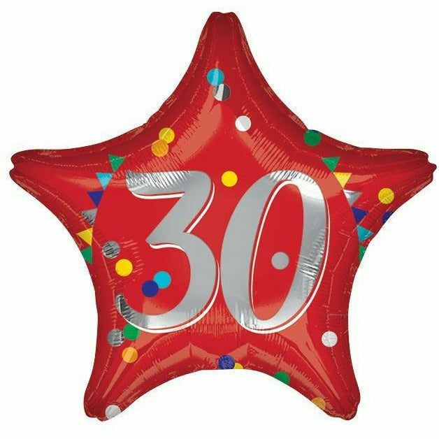 Burton and Burton BALLOONS 315 19" 30th Star Foil