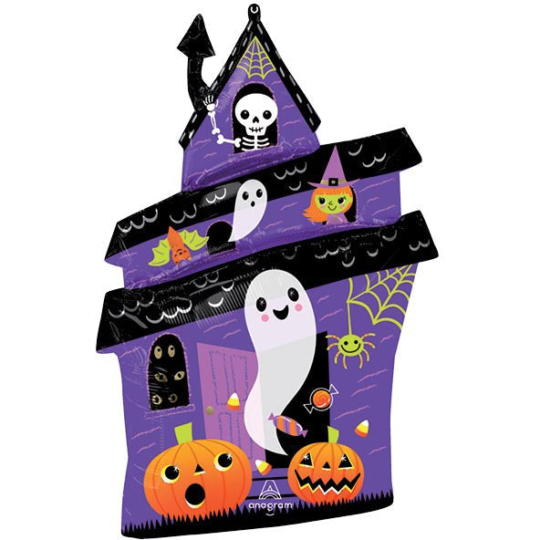 Burton and Burton BALLOONS 32" Haunted House Shaped Foil Balloon