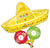 Burton and Burton BALLOONS 32" Viva La Party Sombrero & Maracas Foil Balloon