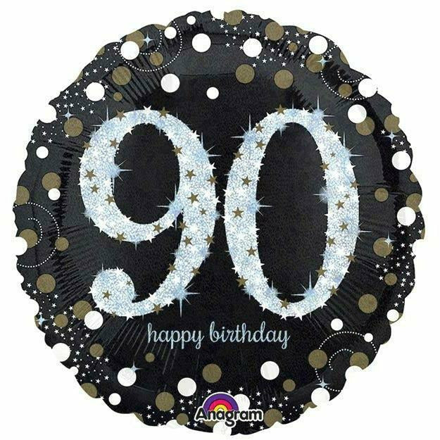 Burton and Burton BALLOONS 320 18&quot; Sparkling Birthday 90 Foil