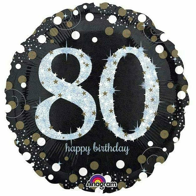 Burton and Burton BALLOONS 320A 18&quot; Sparkling Birthday 80 Foil