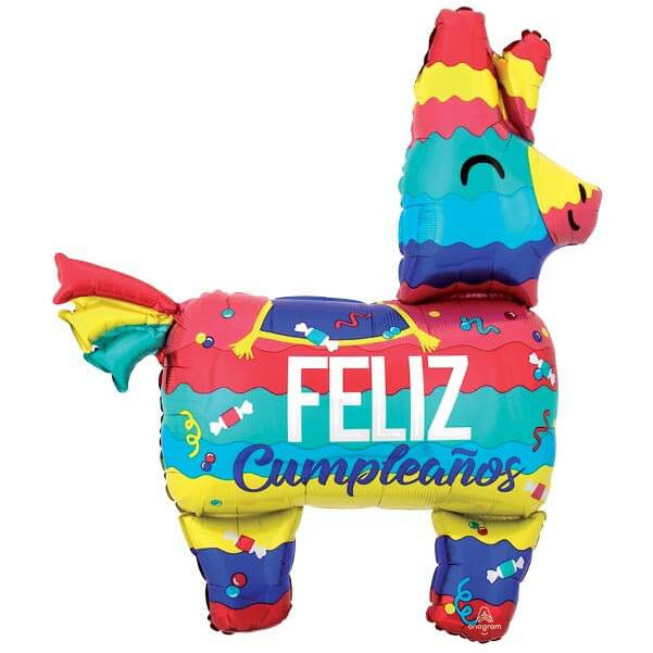 Burton and Burton BALLOONS 333  Piñata Feliz Cumpleanos 33&quot; Mylar Balloon