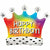 Burton and Burton BALLOONS 343 27" Crown Birthday Foil