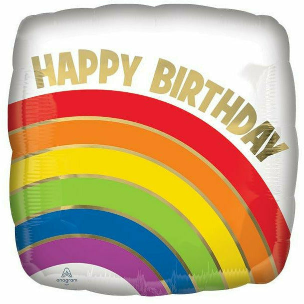 Burton and Burton BALLOONS 349 17&quot; Rainbow Bday Foil