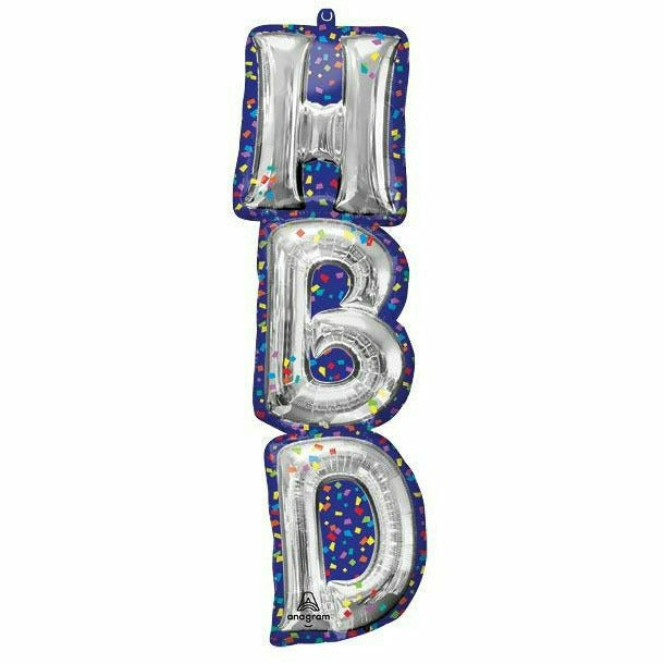 Burton and Burton BALLOONS 353 38" HBD Shape Foil